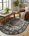 Georgetown Rugs Collection Area Rug - Dupont (Dark Gray) Oval Dark Gray  lifestyle 34