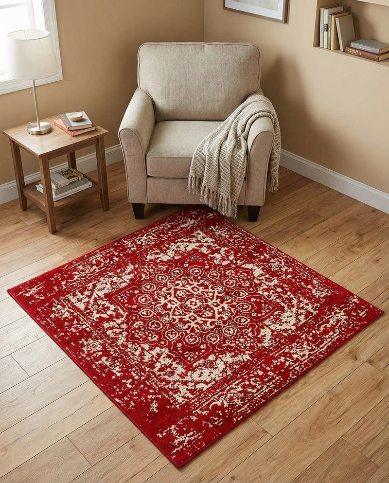 Georgetown Rugs Collection Area Rug - Dupont (Red) Square Red  lifestyle 38