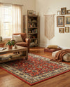Isfahan Elegance Collection Area Rug - Naghsh-e Jahan (Terracotta) Rectangle Terracotta  lifestyle 26