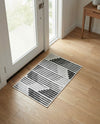 Urban Terrace Collection Area Rug -  Bronx Rectangle Black and White  lifestyle 16