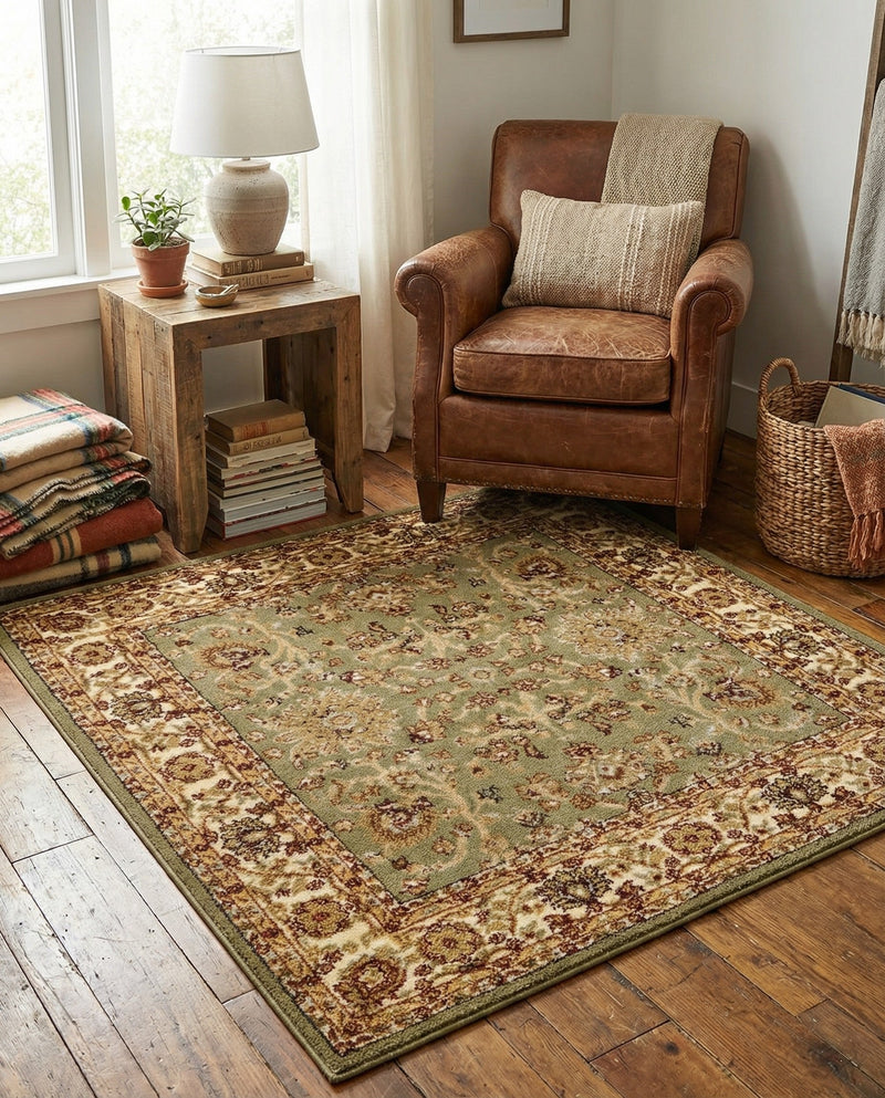 Jaipur Elegance Collection Area Rug -  City Square Light Green  lifestyle 43
