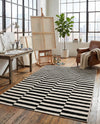 Soho Elegance Collection Area Rug -  Hudson (Black) Rectangle Black  lifestyle 24