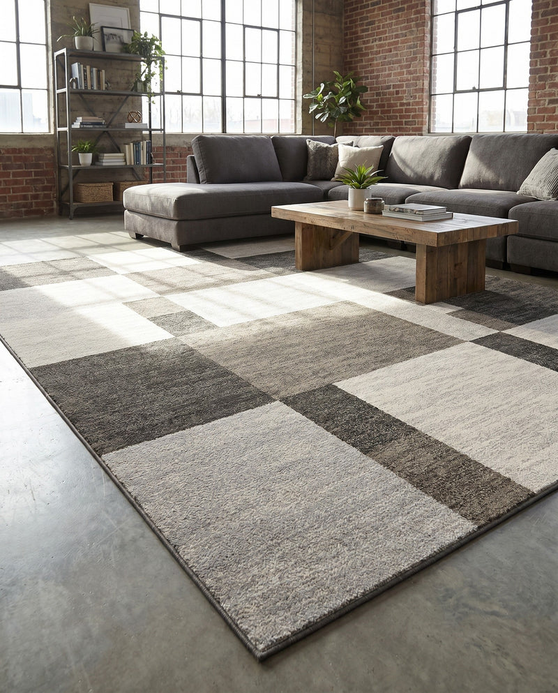 Autumn Meadow Collection Area Rug -  Sycamoreside (Gray) Rectangle Gray  lifestyle 13