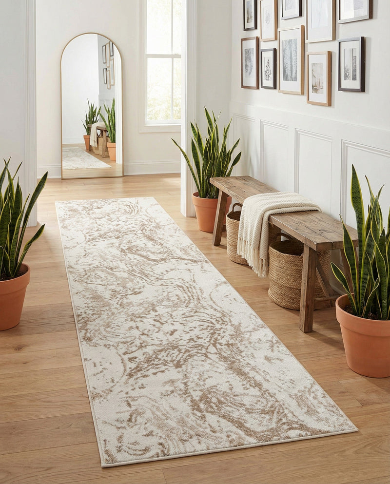 Coastal Haven Collection Area Rug -  Nautilus Runner Ivory  lifestyle 37