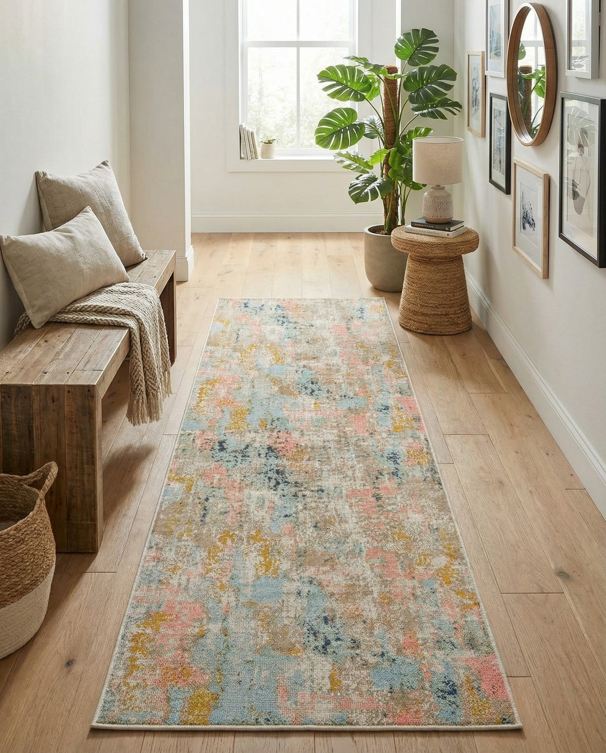 Lagoon Oasis Collection Area Rug -  Seagrass Runner Multi  lifestyle 107