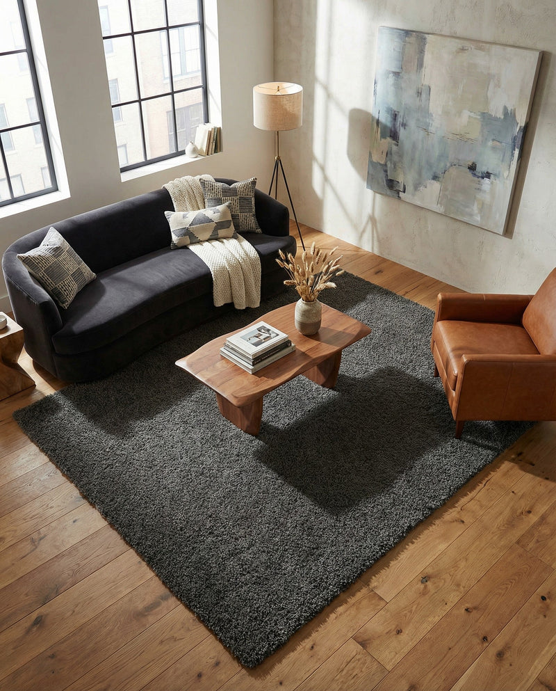 Plush Oasis Collection Area Rug - Serenity (Graphite Gray) Rectangle Graphite Gray  lifestyle 21