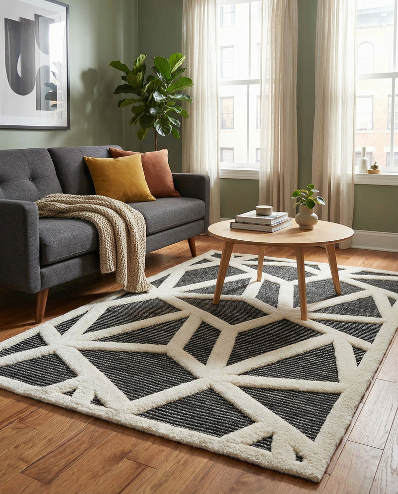 Monochrome Collection Area Rug -  Onyx Rectangle Gray  lifestyle 22