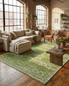 Dover Terrace Collection Area Rug -  Lagoon (Green) Rectangle Green  lifestyle 4