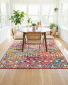 Mediterranean Lattice Collection Area Rug - Santorini (Multi) Square Multi  lifestyle 85