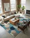 Chromatic Oasis Collection Area Rug -  Zephyr Rectangle Blue  lifestyle 32