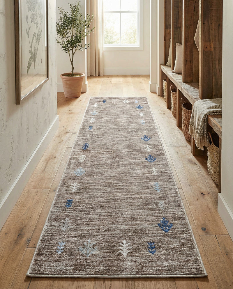 Zagros Shades Collection Area Rug -  Yasuj Runner Gray Brown  lifestyle 79