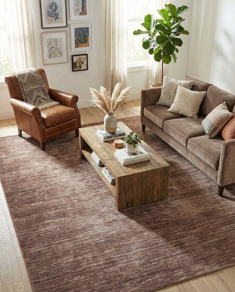 Sahara Essence Collection Area Rug - Oasis (Brown) Rectangle Brown  lifestyle 11