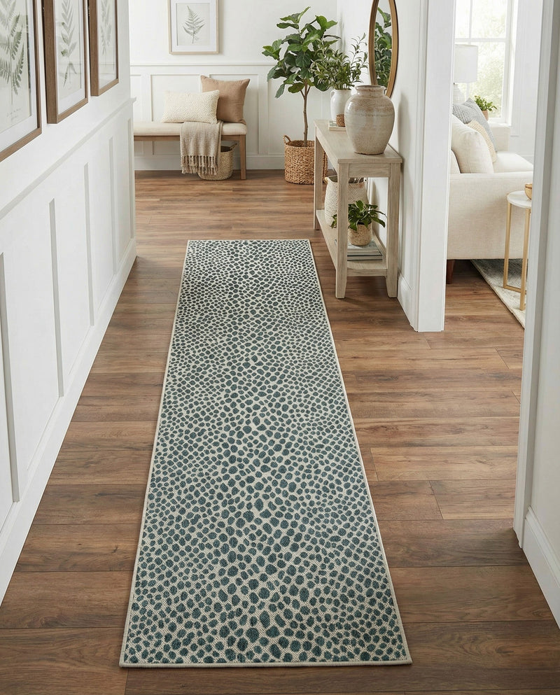 Urban Oasis Rugs Collection Area Rug -  Terrace (Teal) Runner Teal  lifestyle 49