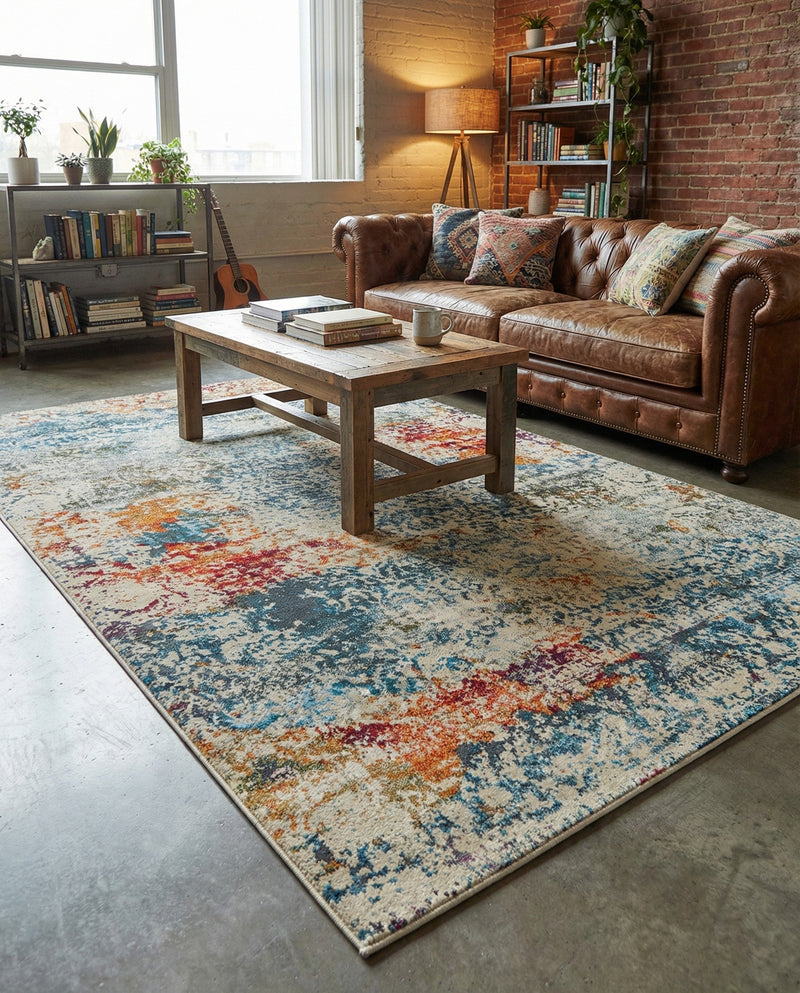 Caribbean Breeze Collection Area Rug -  Isla Rectangle Cream  lifestyle 16