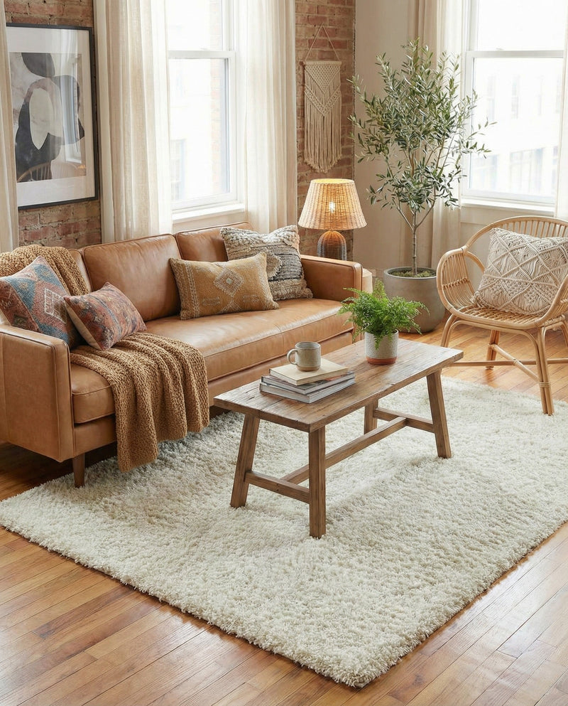 Plush Oasis Collection Area Rug - Serenity (Pure Ivory) Rectangle Pure Ivory  lifestyle 25