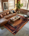 Marrakesh Elegance Collection Area Rug -  Sijilmasa Rectangle Orange  lifestyle 28
