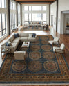 Zagros Oasis Collection Area Rug -  Gilan-e Gharb Rectangle Blue  lifestyle 9