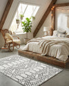 Marrakesh Lattice Collection Area Rug - Casablanca (Ivory Black) Rectangle Ivory Black  lifestyle 17