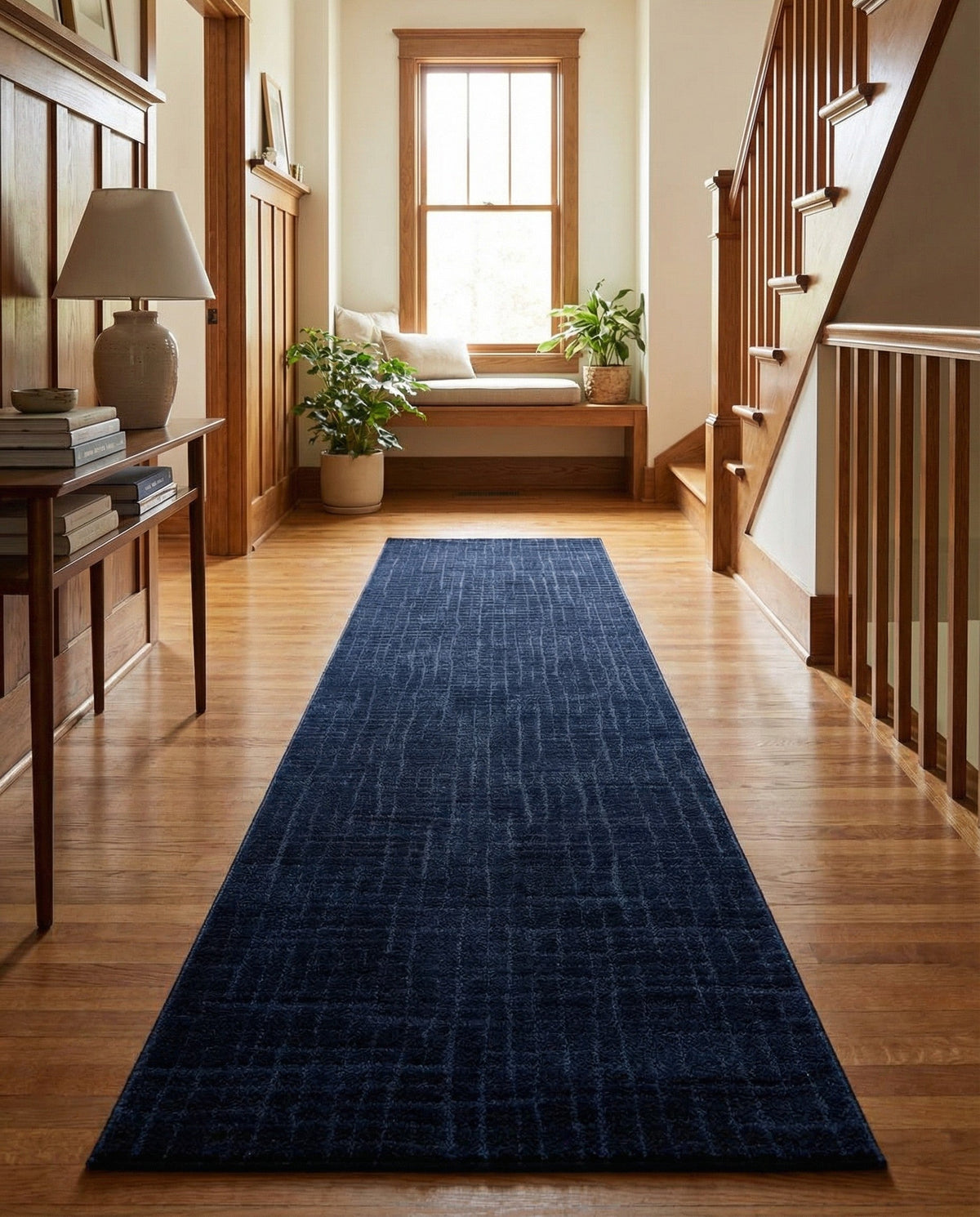 Haven Tapestry Collection Area Rug - WhisperingFalls Runner Inkwell Blue  lifestyle 110