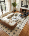 Monochrome Collection Area Rug -  Quartz Rectangle Black and White  lifestyle 13
