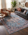 Zahara Oasis Collection Area Rug -  Casablanca Rectangle Blue  lifestyle 5