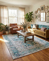 Laguna Sands Collection Area Rug -  Venice Rectangle Aqua Green  lifestyle 39