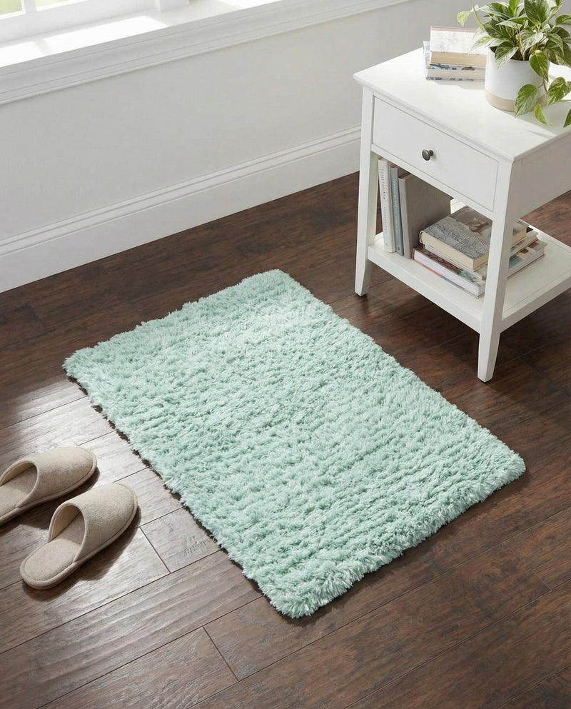 Eternal Plush Oasis Collection Area Rug -  Tranquility (Cyan) Rectangle Cyan  lifestyle 27