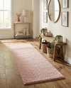 Solid Shag Seaside Collection Area Rug - Azure Cove (Pink) Runner Pink  lifestyle 27