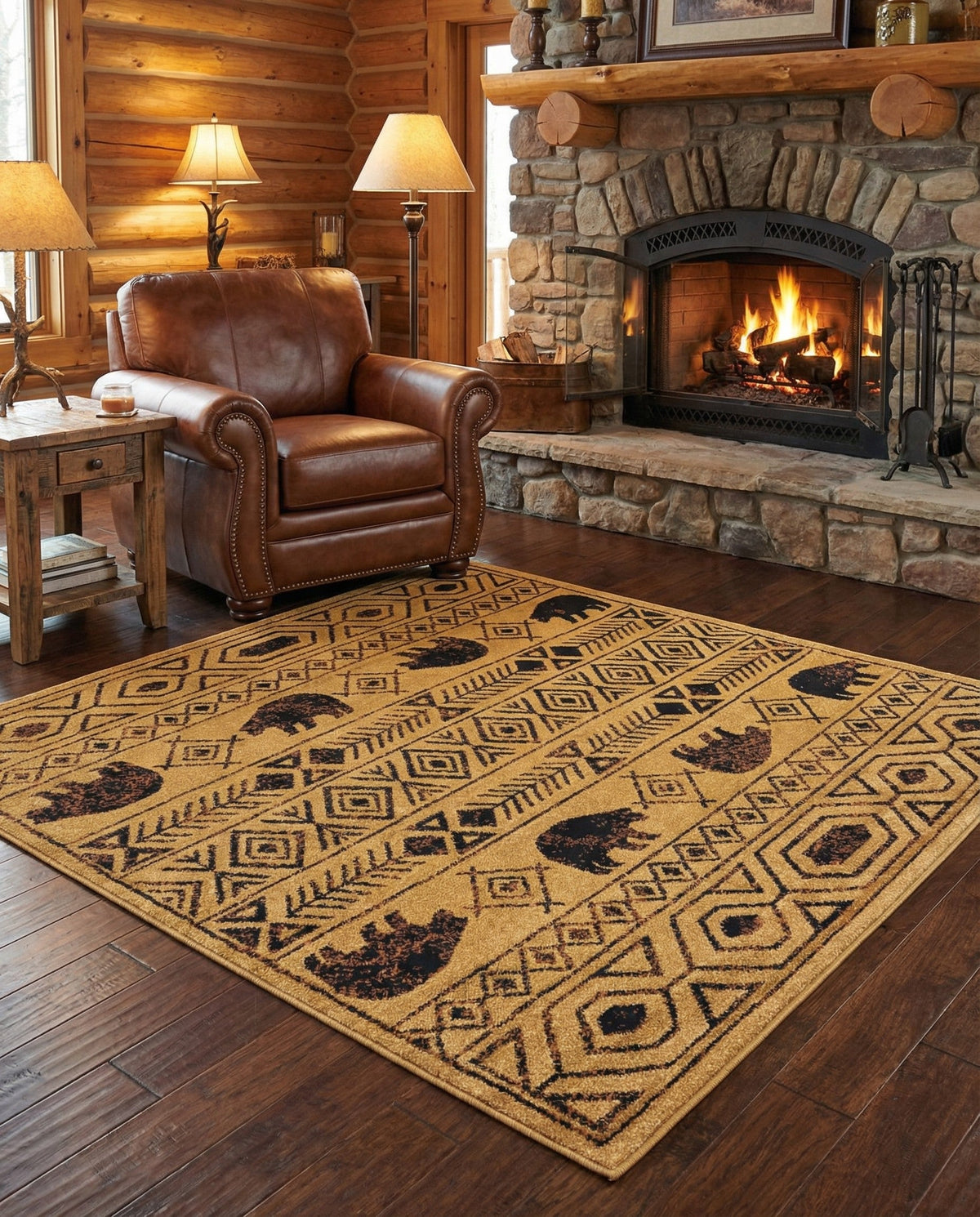 Frontier Trails Collection Area Rug -  Sedona Square Cedar  lifestyle 63