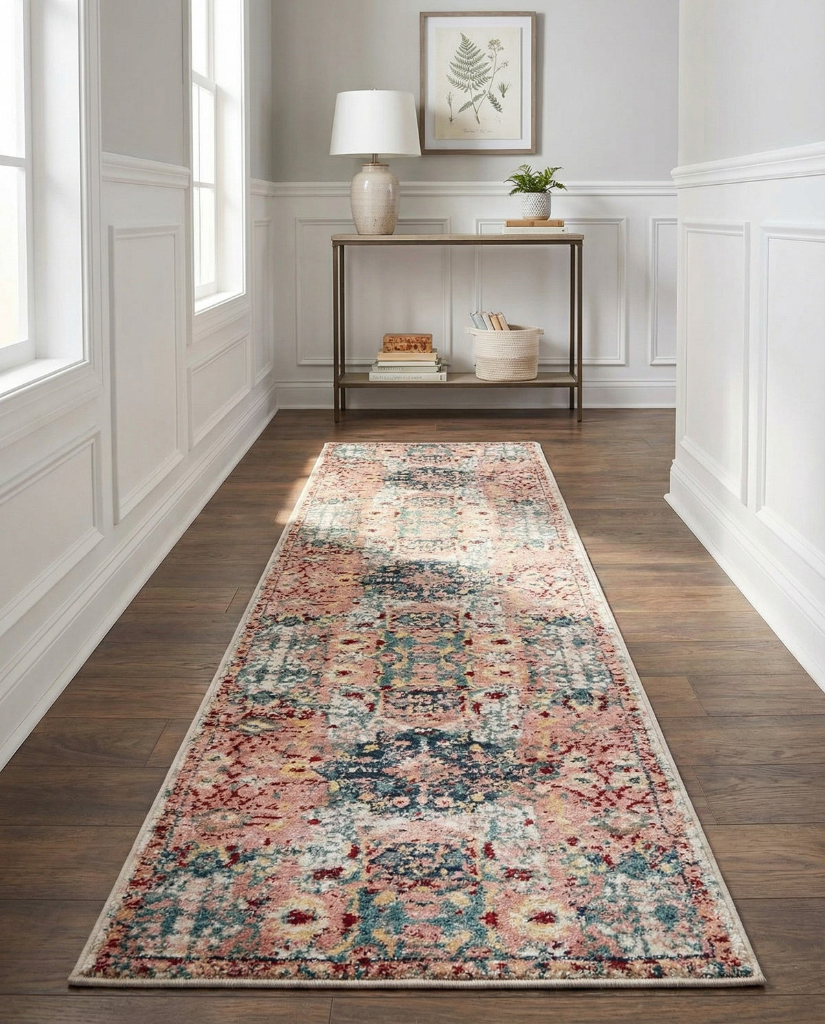 Savannah Elegance Collection Area Rug -  Azalea Runner Pink  lifestyle 130
