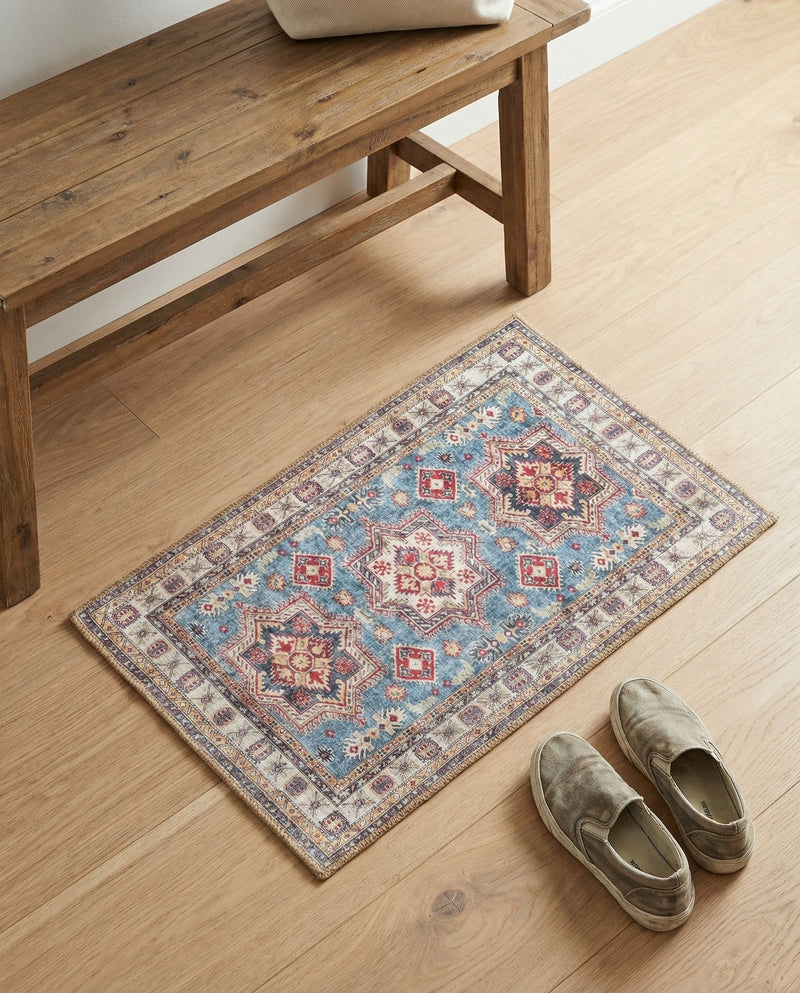 Heritage Elegance Collection Area Rug -  Neuschwanstein Rectangle Light Blue  lifestyle 25