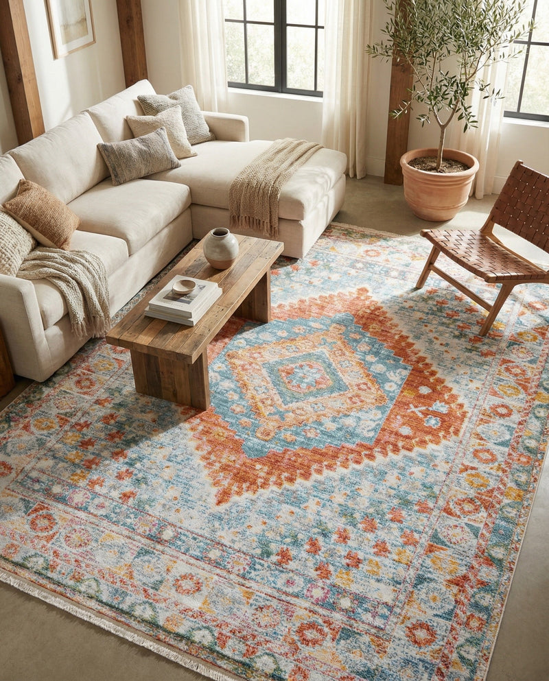 Arcadia Rugs Collection Area Rug -  Xanadu Rectangle Salmon  lifestyle 7