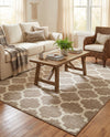 Lattice Gardens Collection Area Rug -  Bloomfield (Light Brown) Square Light Brown  lifestyle 73