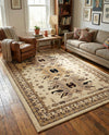 Tabriz Tapestries Collection Area Rug - Azerbaijan (Ivory) Rectangle Ivory  lifestyle 27