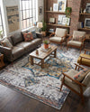 Baroque Era Collection Area Rug - Versailles (Sea Salt White) Rectangle Sea Salt White  lifestyle 28