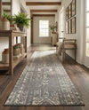 Brighton Stripes Collection Area Rug - Sussex (Gray and Ivory) Runner Gray and Ivory  lifestyle 70