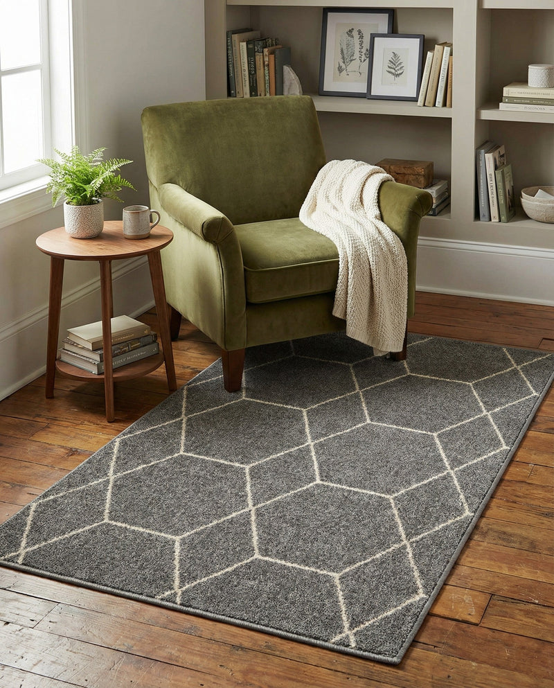Trellis Mosaic Collection Area Rug - Arborville (Light Gray) Rectangle Light Gray  lifestyle 16