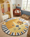 Wonder Tykes Collection Area Rug -  Riddle Round Light Brown  lifestyle 23