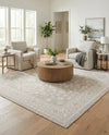 Tribal Terrace Treasures Collection Area Rug -  Incan Isle (Light Gray) Square Light Gray  lifestyle 38