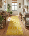 Marrakesh Lattice Collection Area Rug - Casablanca (Yellow) Runner Yellow  lifestyle 67