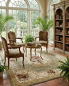 Versailles Elegance Collection Area Rug -  Louveciennes (Green) Rectangle Green  lifestyle 12