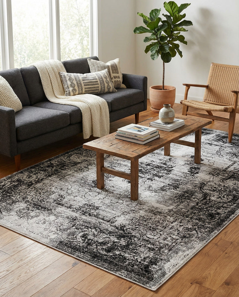 Copenhagen Comfort Collection Area Rug -  Roskilde Rectangle Gray  lifestyle 8