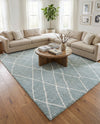 Cozy Haven Shag Collection Area Rug - Serenity (Sage Green) Rectangle Sage Green  lifestyle 15