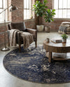 Autumnal Tapestry Collection Area Rug -  Slateville Round Gray  lifestyle 42
