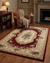 Versailles Elegance Collection Area Rug -  Louveciennes (Red) Rectangle Red  lifestyle 30