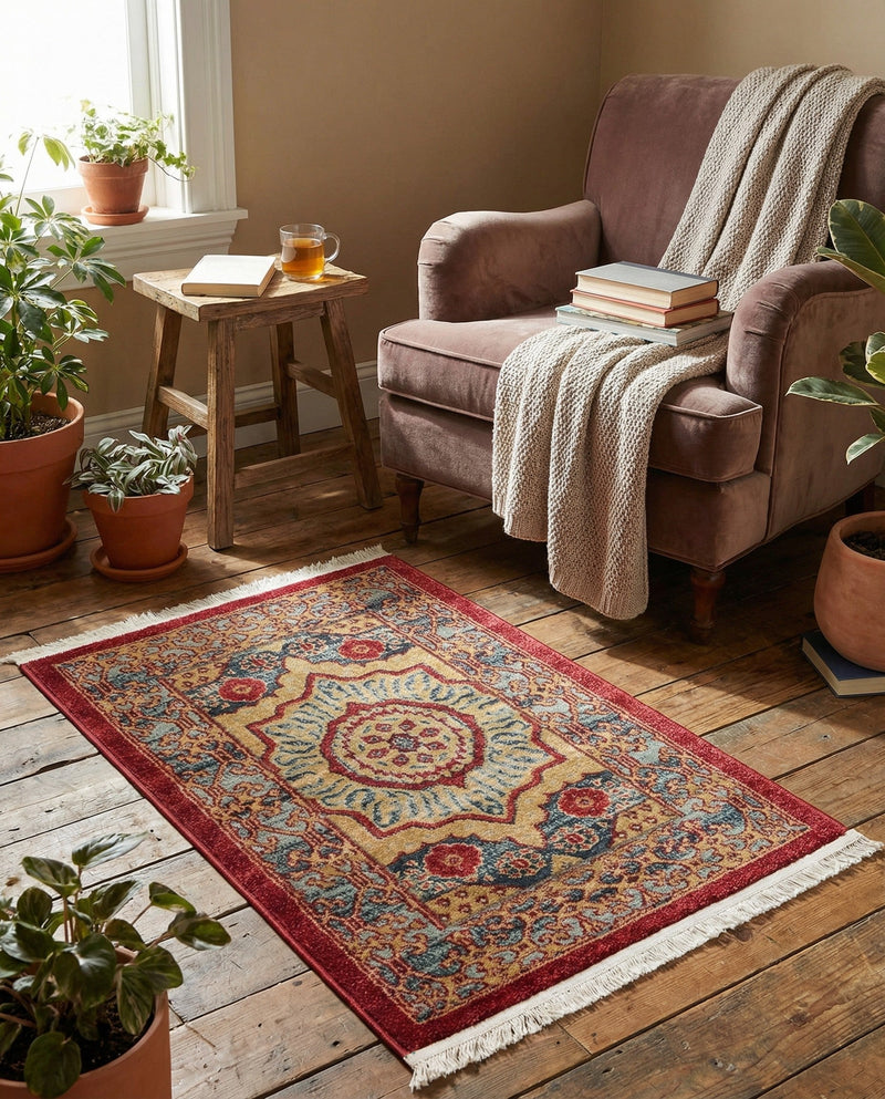 Ottoman Elegance Collection Area Rug -  Cappadocia Rectangle Navy Blue  lifestyle 37