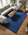 Solid Shag Seaside Collection Area Rug - Azure Cove (Navy Blue) Rectangle Navy Blue  lifestyle 4