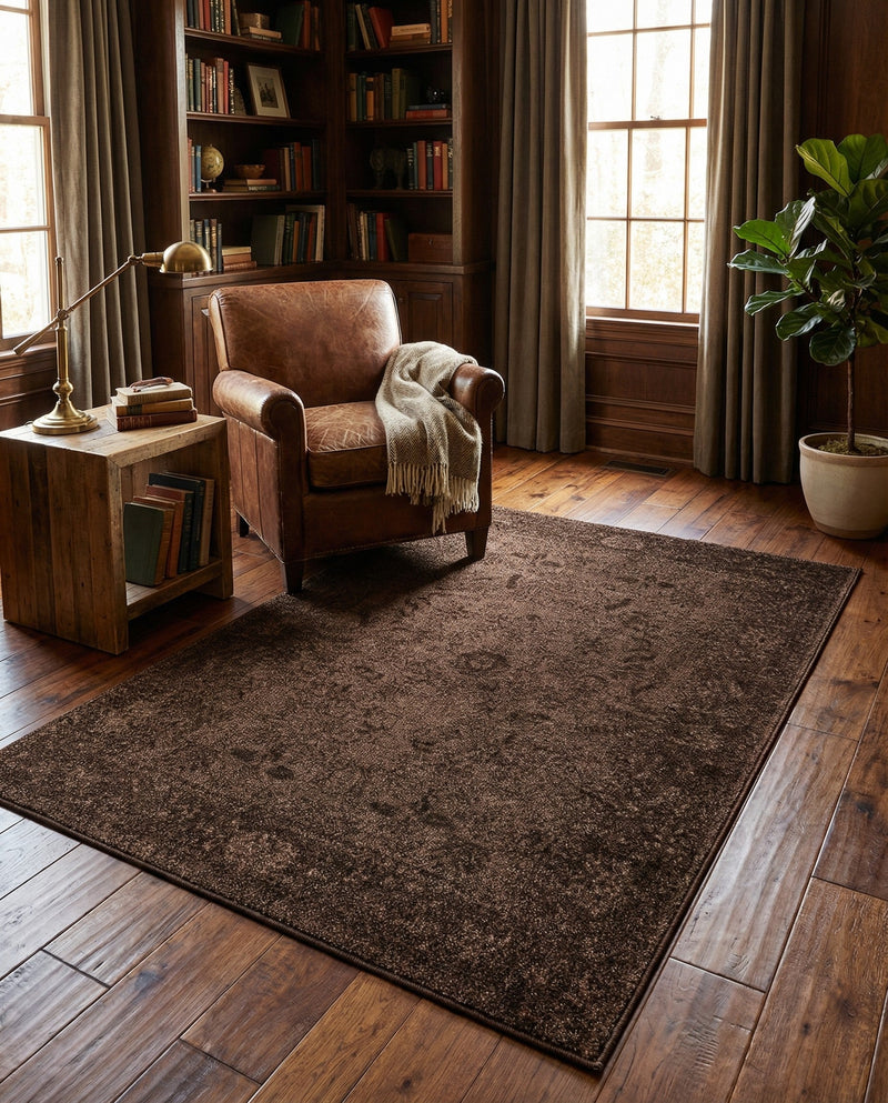 Horizon Collection Area Rug -  Apex (Brown) Rectangle Brown  lifestyle 12