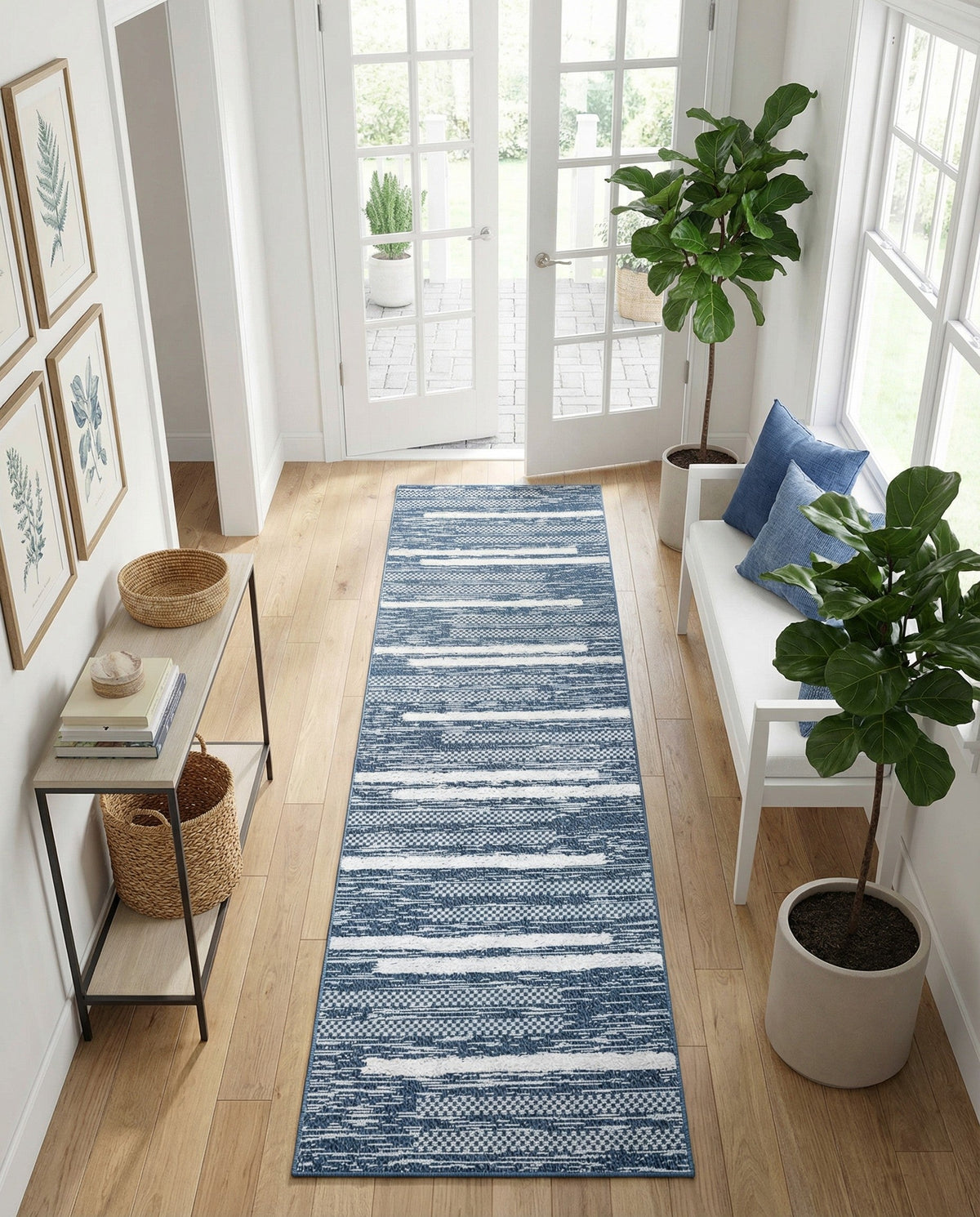 Cathedral Elegance Collection Area Rug - Chapel Runner Navy Blue  lifestyle 166