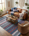 Laguna Sands Collection Area Rug -  Malibu Rectangle Navy Blue  lifestyle 28